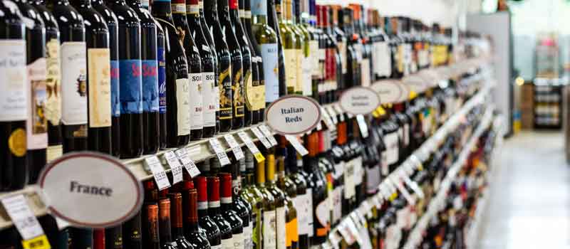 regional wine wall